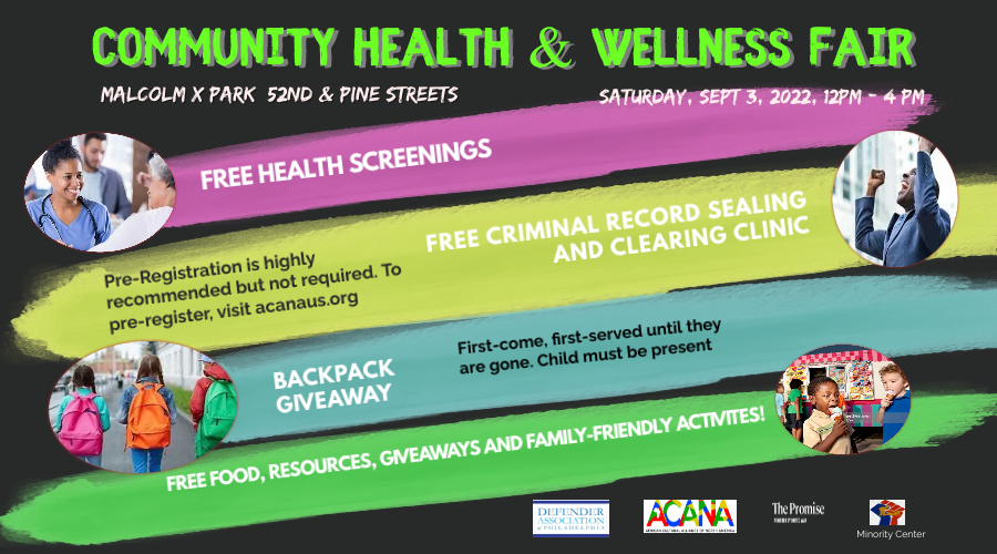 September 3: Community Health & Wellness Event