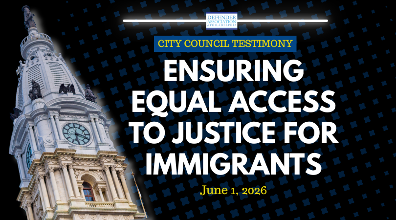 Testimony: In Support of Equal Access to Justice for Immigrants